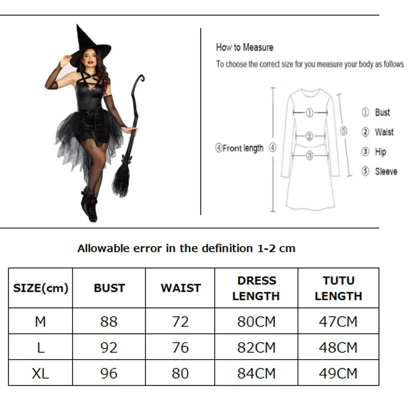 Bewitching Halloween Witch Costume for Halloween & Cosplay Events