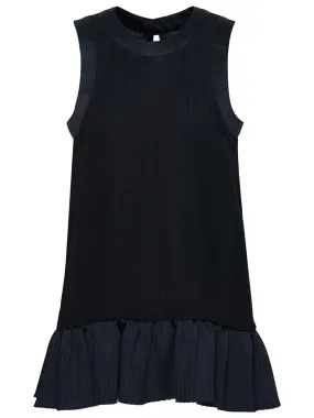 Flare Hem Chiffon Sleeveless Top