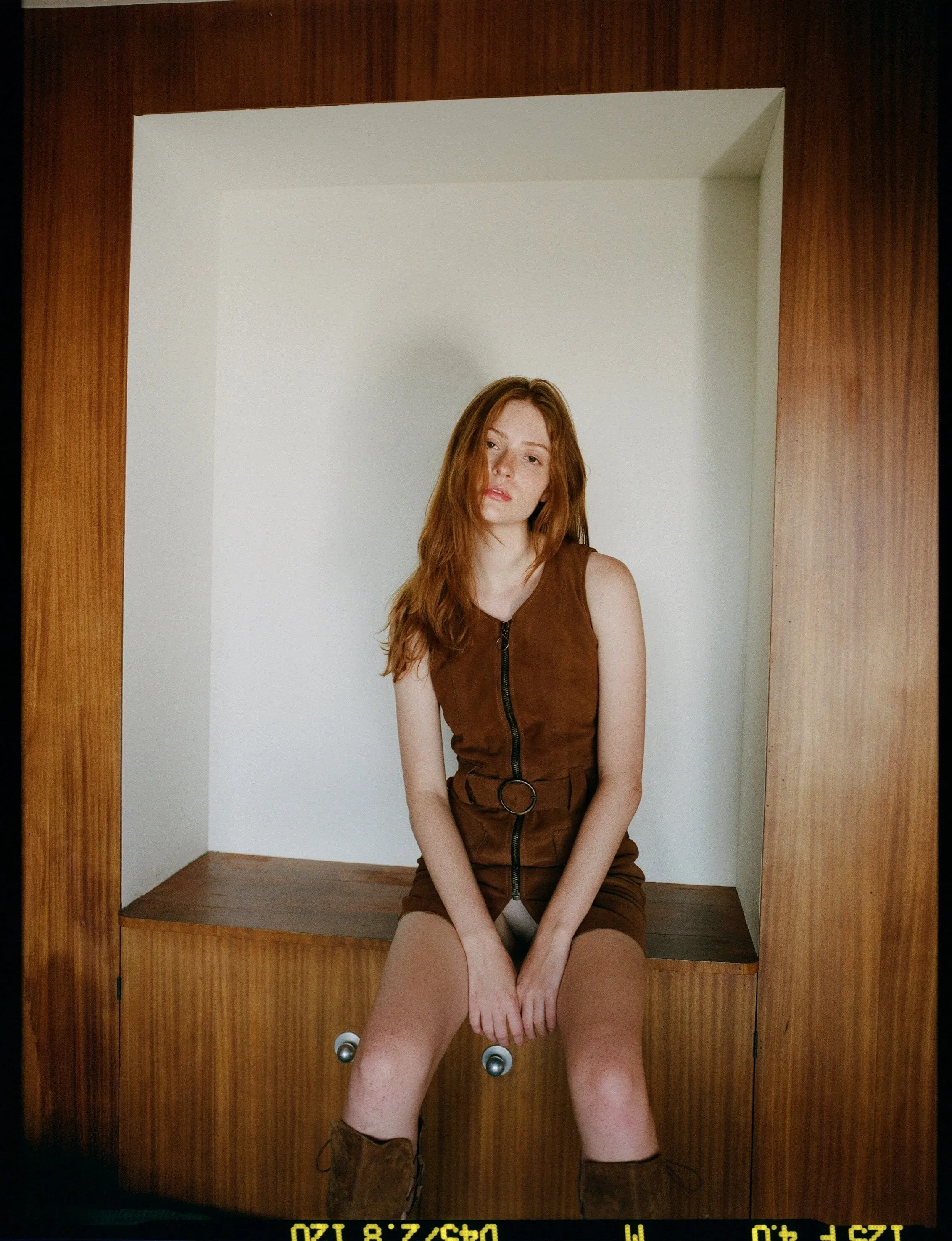 Fonda Suede Dress | Peanut