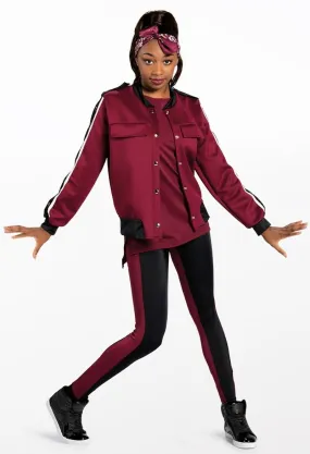 Pre-Owned Costume Weissman  13125 Medium Adult Burgundy Jacket Hip Hop Tap