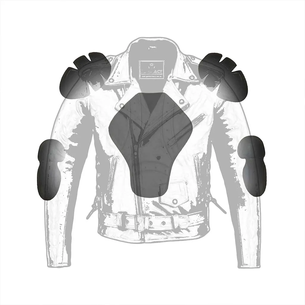 RIDERACT® Men Motorcycle Leather Jacket Brando Adjustable Moto Leather Jacket