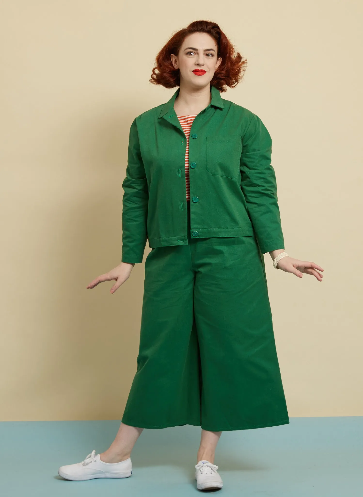 Walter Workwear Jacket - Green Cotton