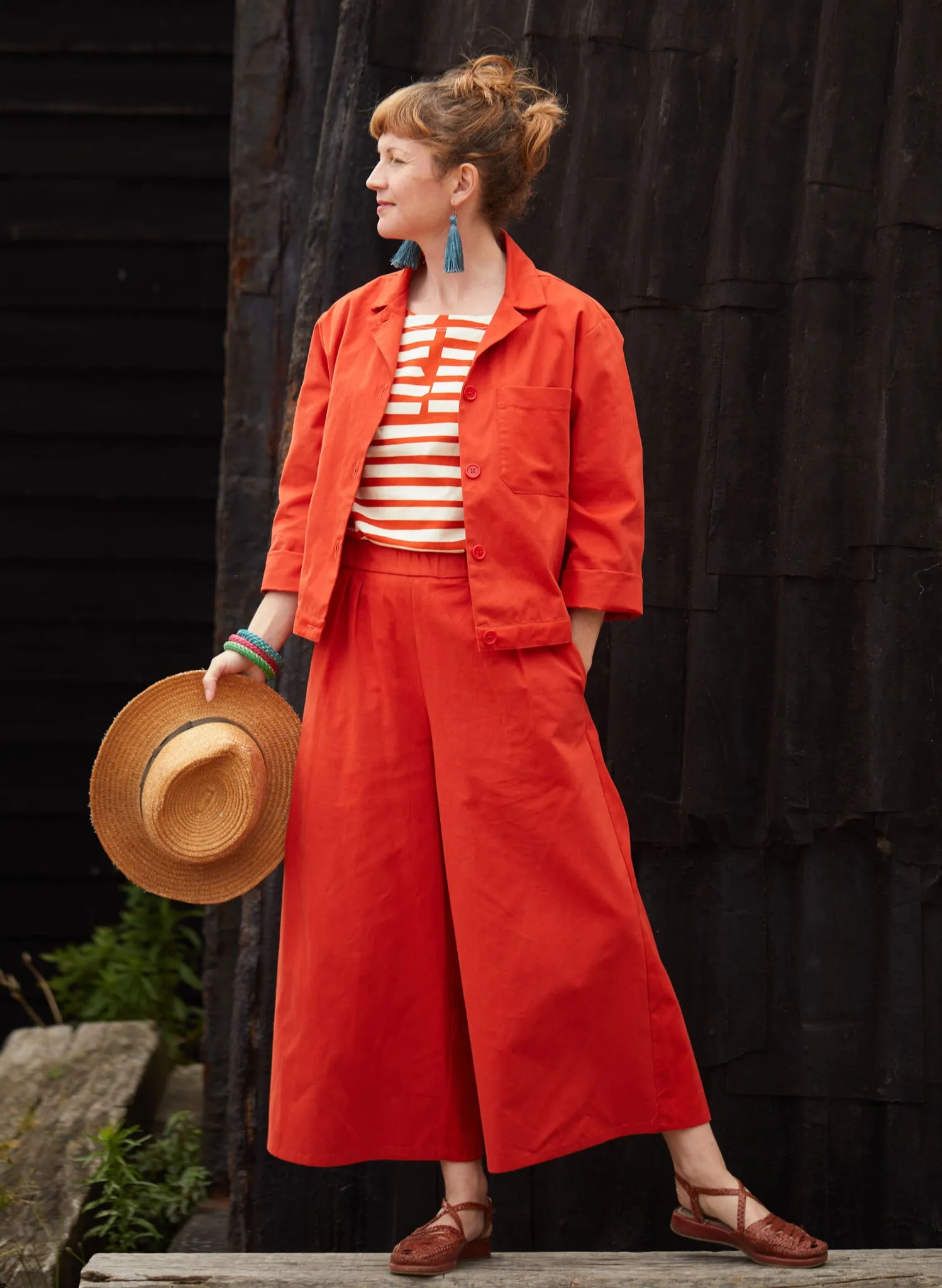 Walter Workwear Jacket - Red Cotton
