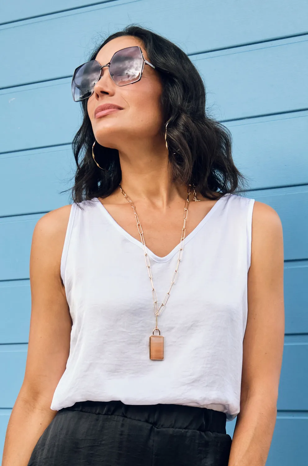 Zoe Sleeveless Top White