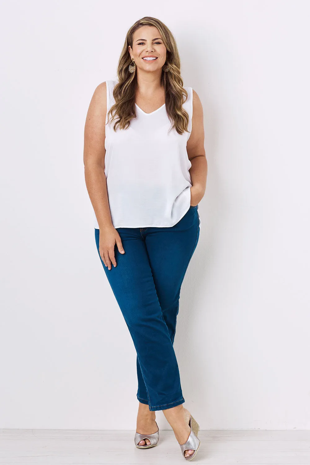 Zoe Sleeveless Top White