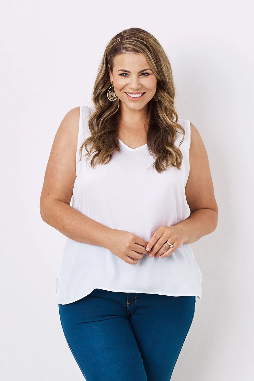 Zoe Sleeveless Top White
