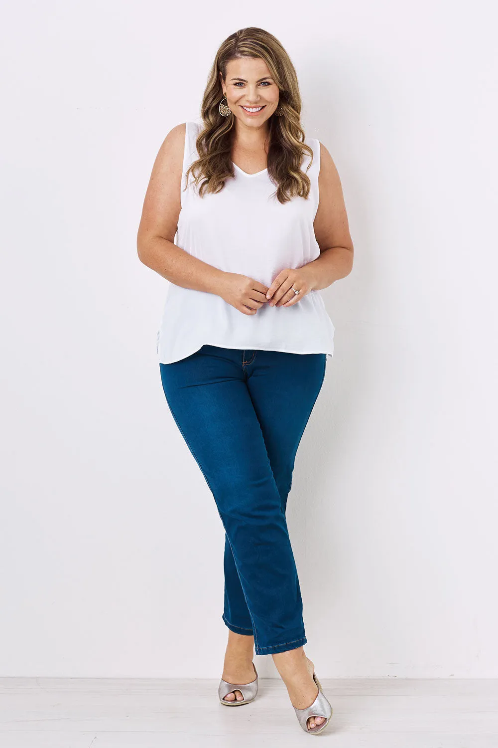 Zoe Sleeveless Top White