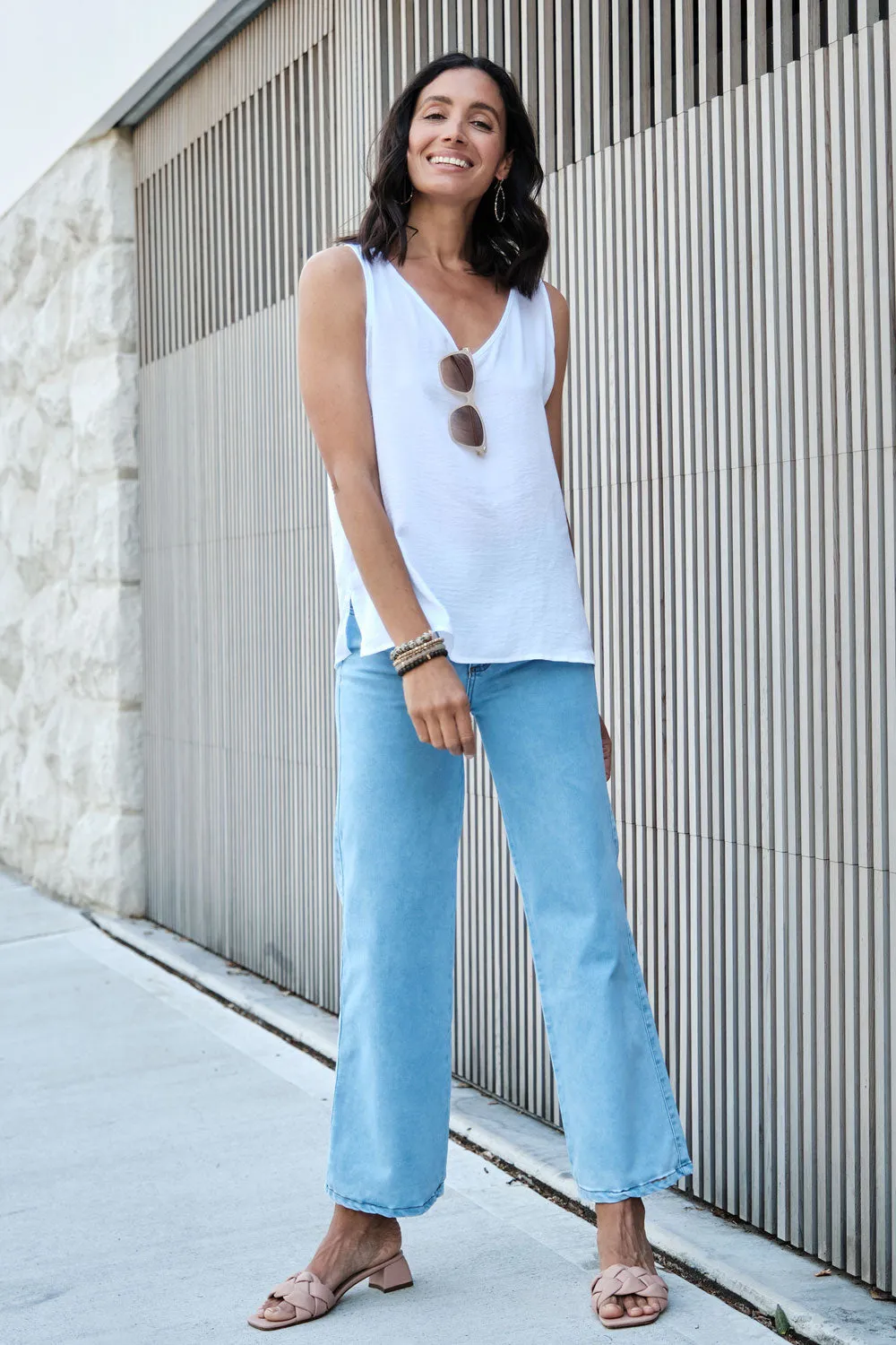 Zoe Sleeveless Top White